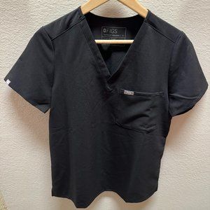 FIGS Women's Black Catarina One-Pocket Scrub Top - S / Black